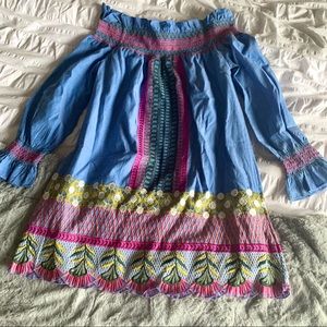 Embroidered Off The Shoulder Dress